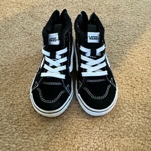 Toddler 7T high top Vans. Black